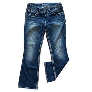SILVER JEANS Suki Bootcut Jeans Sz 28 Low Rise Medium Wash Stretch